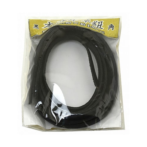牛革ひも 角 5.0mm×1.8m 黒