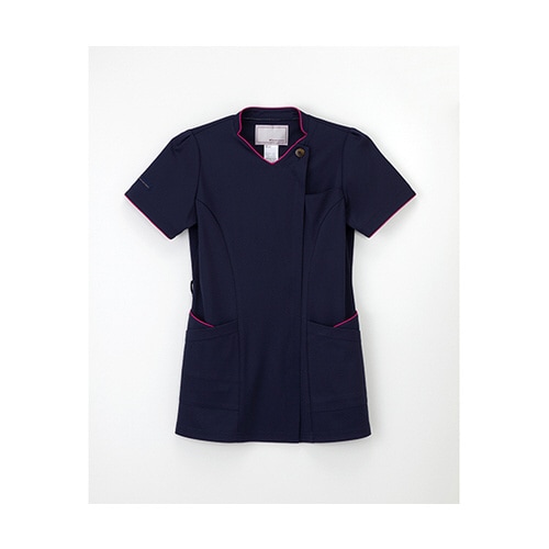 女子スクラブ ネイビー+ピンク L