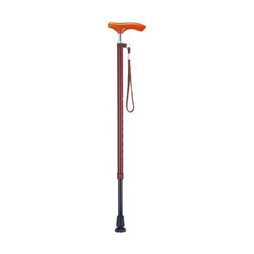 スリムネックツートンステッキ(伸縮) 赤/黒