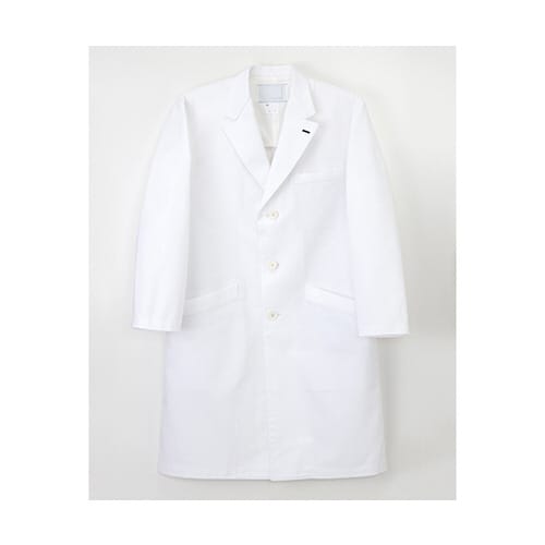 男子シングルドクターコート ホワイト S