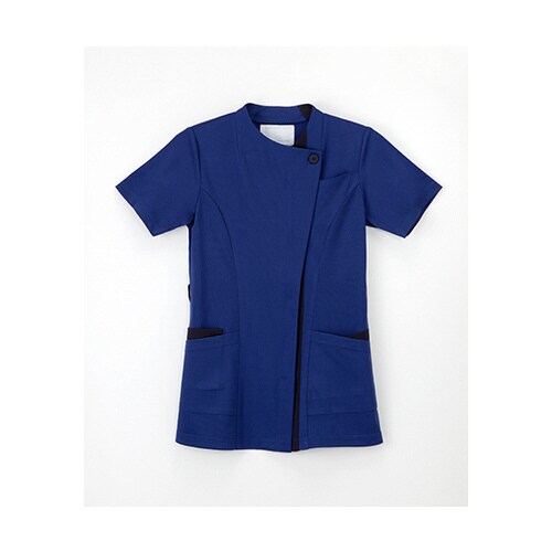 女子スクラブ ロイヤルブルー+ネイビー L