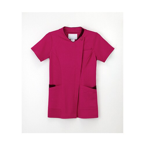 女子スクラブ ディープピンク+ボルドー EL