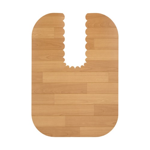 吸着拭けるフロアトイレマットウッド