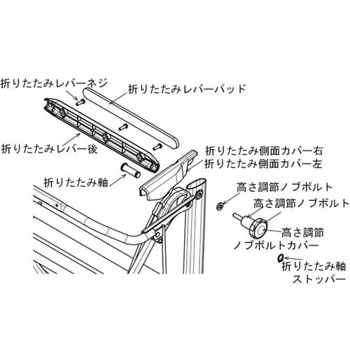 折りたたみレバー後