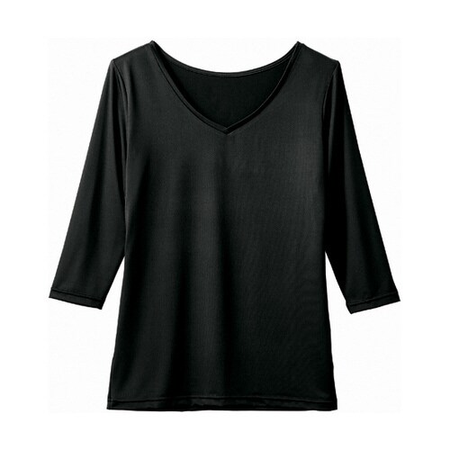 インナーレディス 7.2分袖 ブラック M