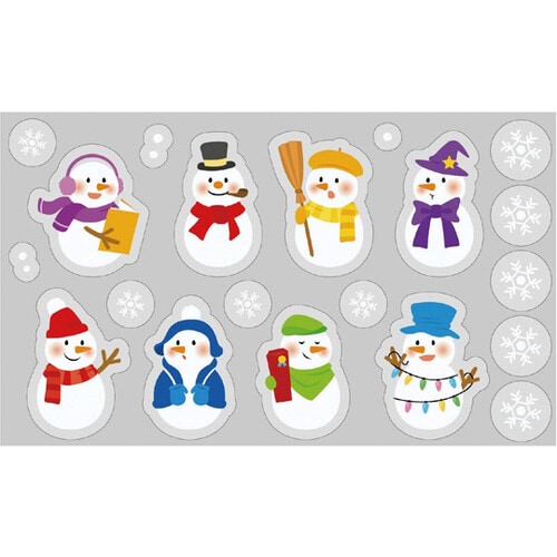 ウインドウステッカー スノーマン