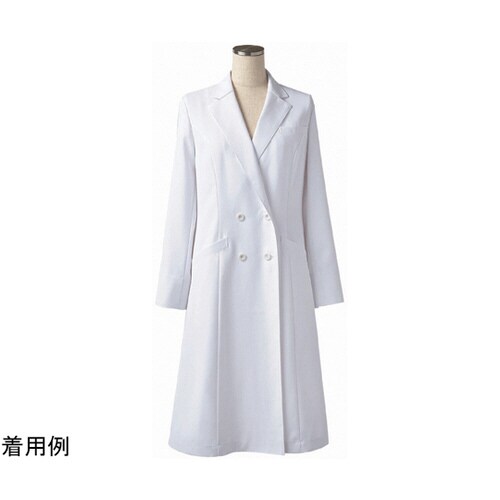ドクターコートレディス長袖W ホワイト M