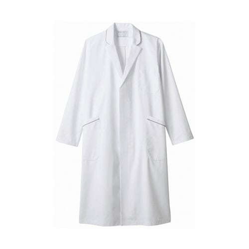 ドクターコート メンズ 長袖 白/グレー S
