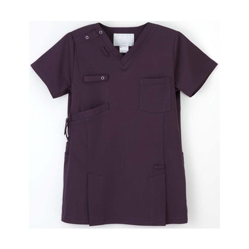 男女兼用スクラブ パープル L