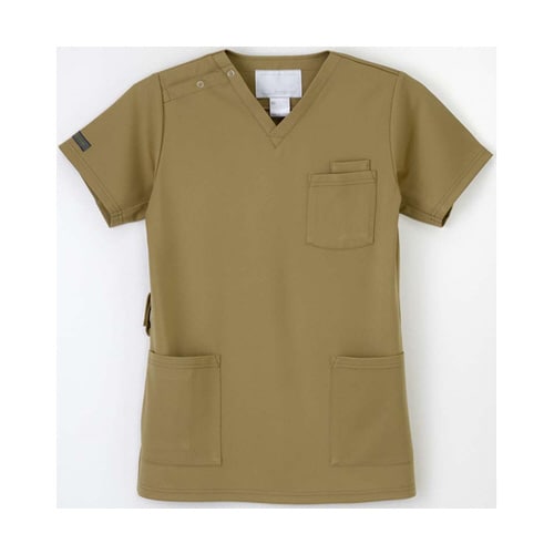 男女兼用スクラブ ベージュ M