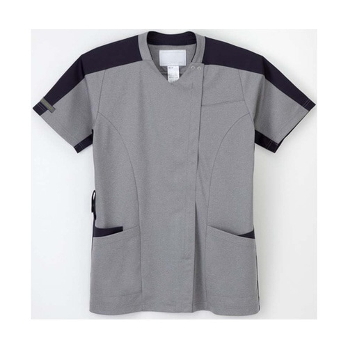 男女兼用ニットシャツ グレー LL