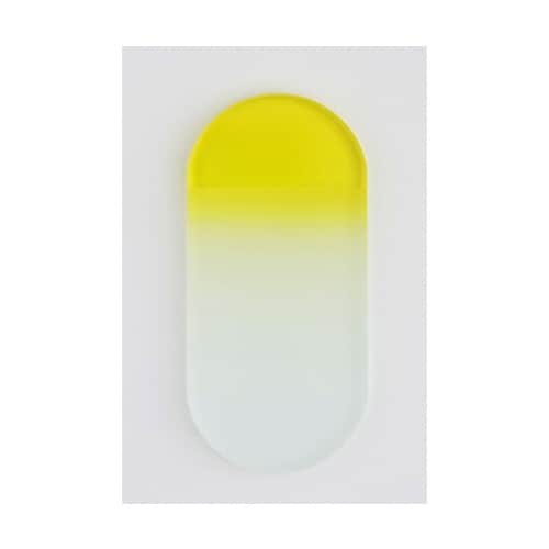 チェコ製ガラス かかとキレイ イエロー 両面