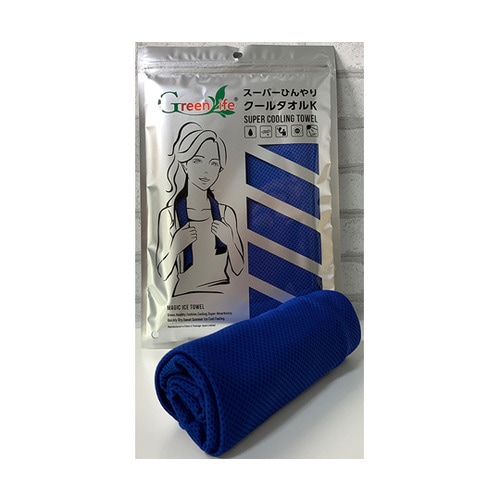 スーパーひんやりクールタオルK ブルー 50枚入