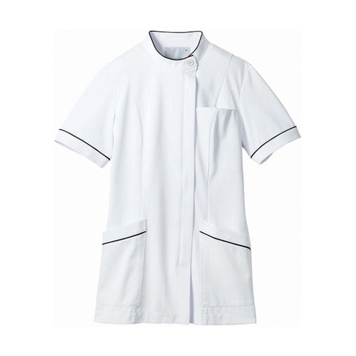 ジャケット レディス 半袖 白/ネイビー S