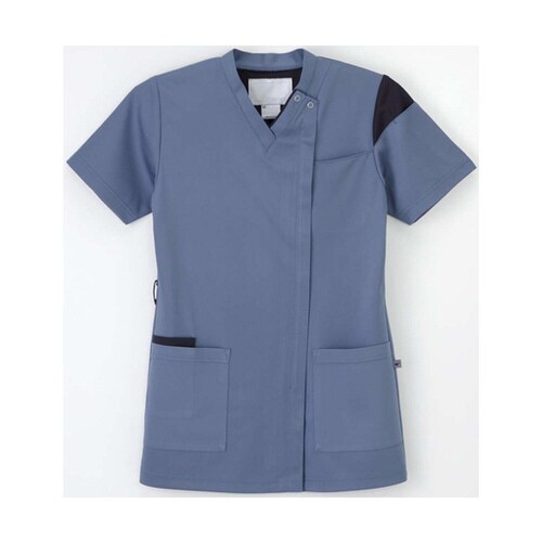 男女兼用スクラブ ブルー M