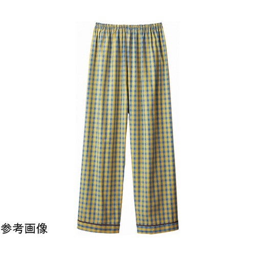 患者衣 兼用 パンツ ブルー/イエロー S