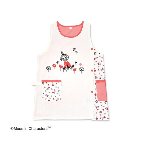 ムーミン エプロン サーモンピンク/アイボリー