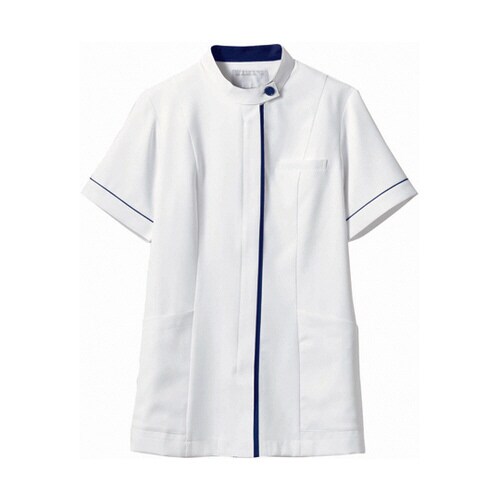 ジャケット レディス 半袖 白/ネイビー M