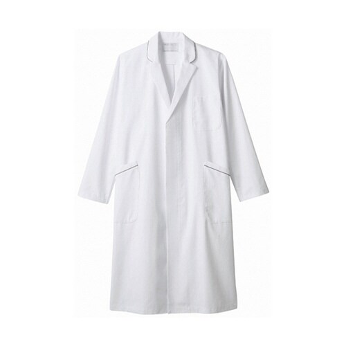 ドクターコート メンズ 長袖 白/グレー 3L