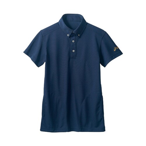 ポロシャツ 兼用 半袖 ネイビー L