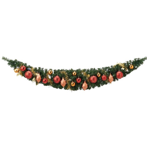 デラックスクリスマスガーランド 180cm レッド
