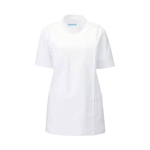レディス医務衣半袖 ホワイト LL