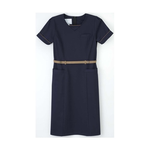 ワンピース ネイビー+ベージュ S