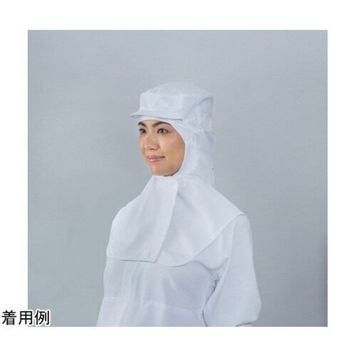 ストレッチポプリン フードツバ付き 白 M