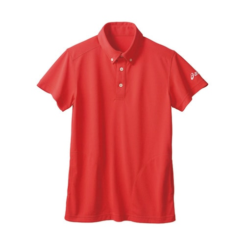 ポロシャツ 兼用 半袖 シャインレッド L