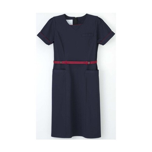 ワンピース ネイビー+バーガンディ M