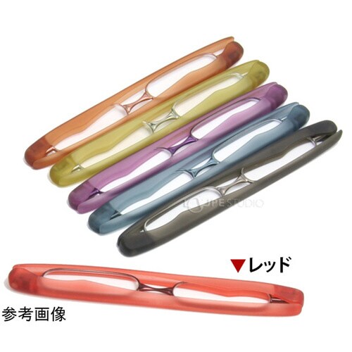 老眼鏡 レッド 度数/+2.00(50−58)