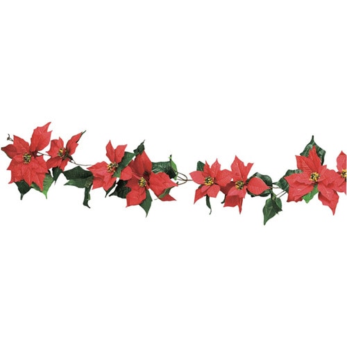 ポインセチアクリスマスガーランド