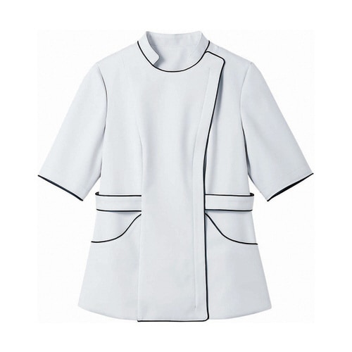 ナースジャケット レディス 半袖 ホワイト L