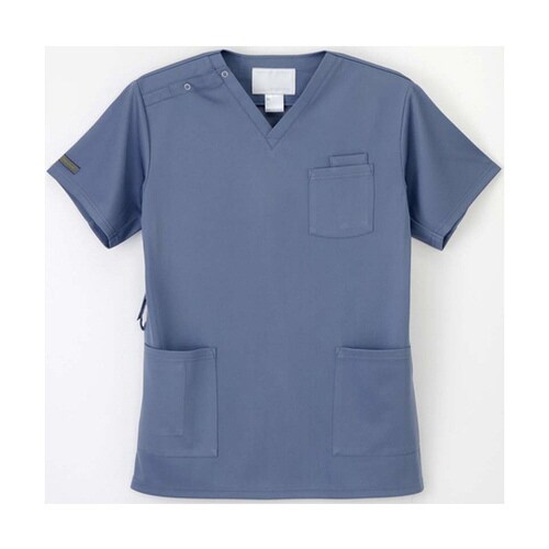 男女兼用スクラブ ブルー M