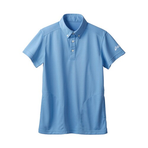 ポロシャツ 兼用 半袖 ペールブルー L