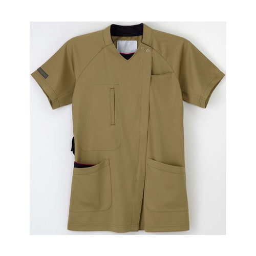 男女兼用スクラブ ベージュ M