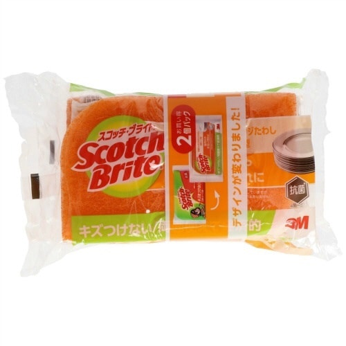 スコッチブライト抗菌ウレタンたわしリーフ型2P