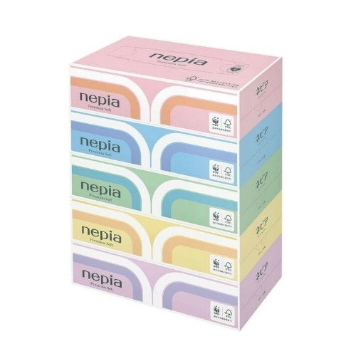 ネピアプレミアムソフトティシュ180W×5P×12