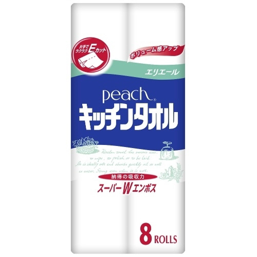 ピーチキッチンタオル 8R