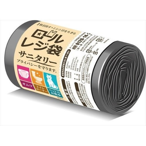 RR07ロールレジ袋サニタリー7L黒30枚