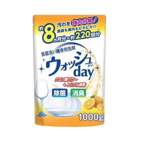 食器洗い機専用洗剤ウオッシュDAY 1000G×4