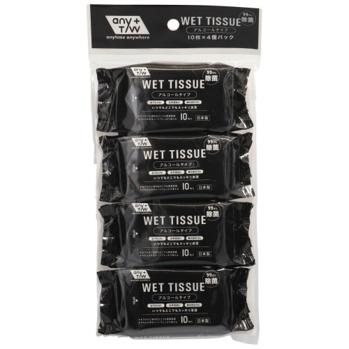 JEL999%除菌ミニミニウエット10枚4P×10