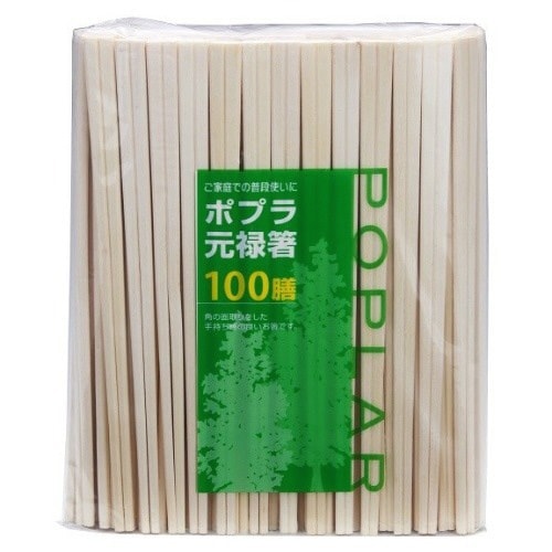 ポプラ元禄箸 裸 100膳