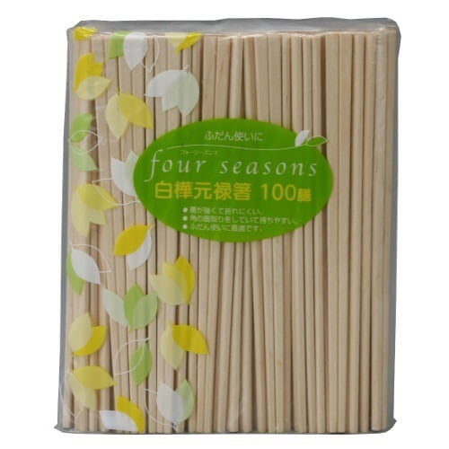 フォーシーズン白樺元禄箸(裸)100膳