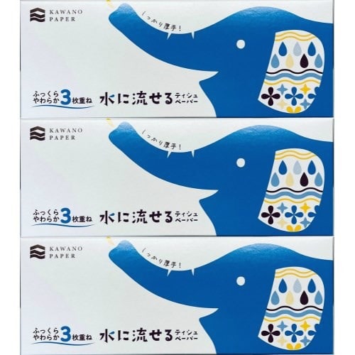 N水に流せる3枚重ねティシュペパ120組3P×10