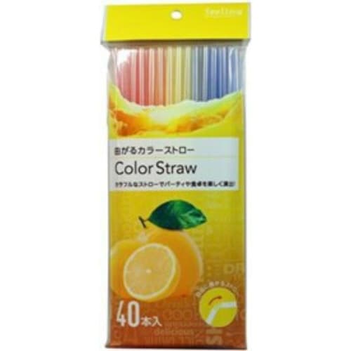 フィーリング曲がるカラーストロー 40本