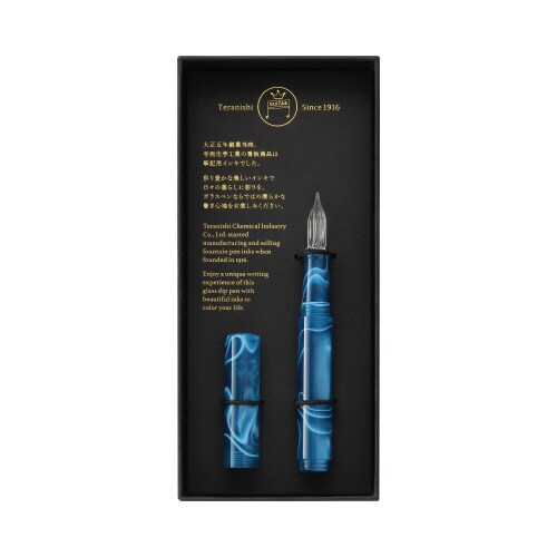 ギターガラスペンオーロラ ピーコックブルー