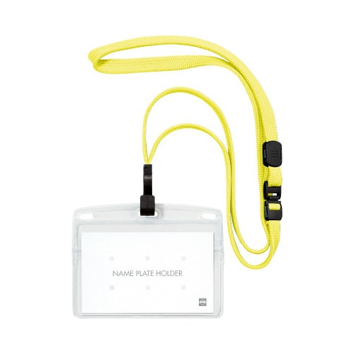 吊り下げ名札 F式名刺10枚 Lイエロー