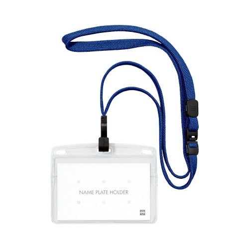 吊り下げ名札 F式名刺10枚 青