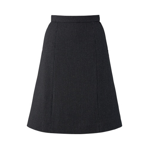 AラインスカートAS2346ブラックグレイ17号